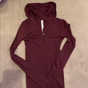 Lulu quarter zip with hood